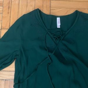 Long sleeve green dress